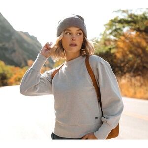 NWT Albion Serena Honeycomb Textured Long Puff Sleeve Knit Top XL Black & White